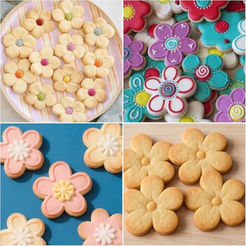 AIERSA Mini Flower Cookie Cutter, 15 Cavity Cracker Cutter, 1.4 Inch Small Flower Shaped Cookie Cutter, Mother's Day Valentine's Day Cracker Cutters for Baking Fruit Fondant Clay - Image 3