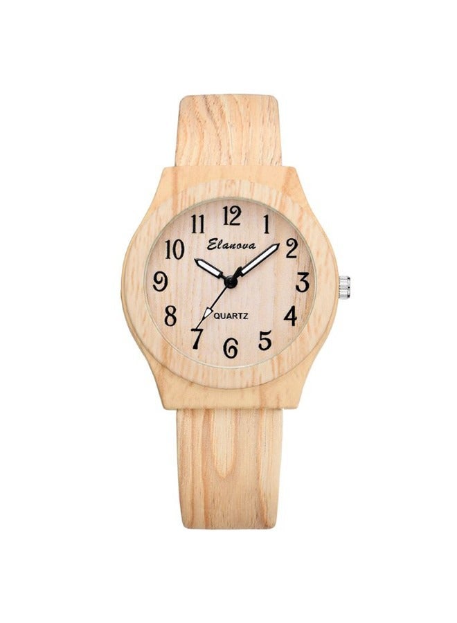 Elanova EL45BB Women's Leather Analog Watch