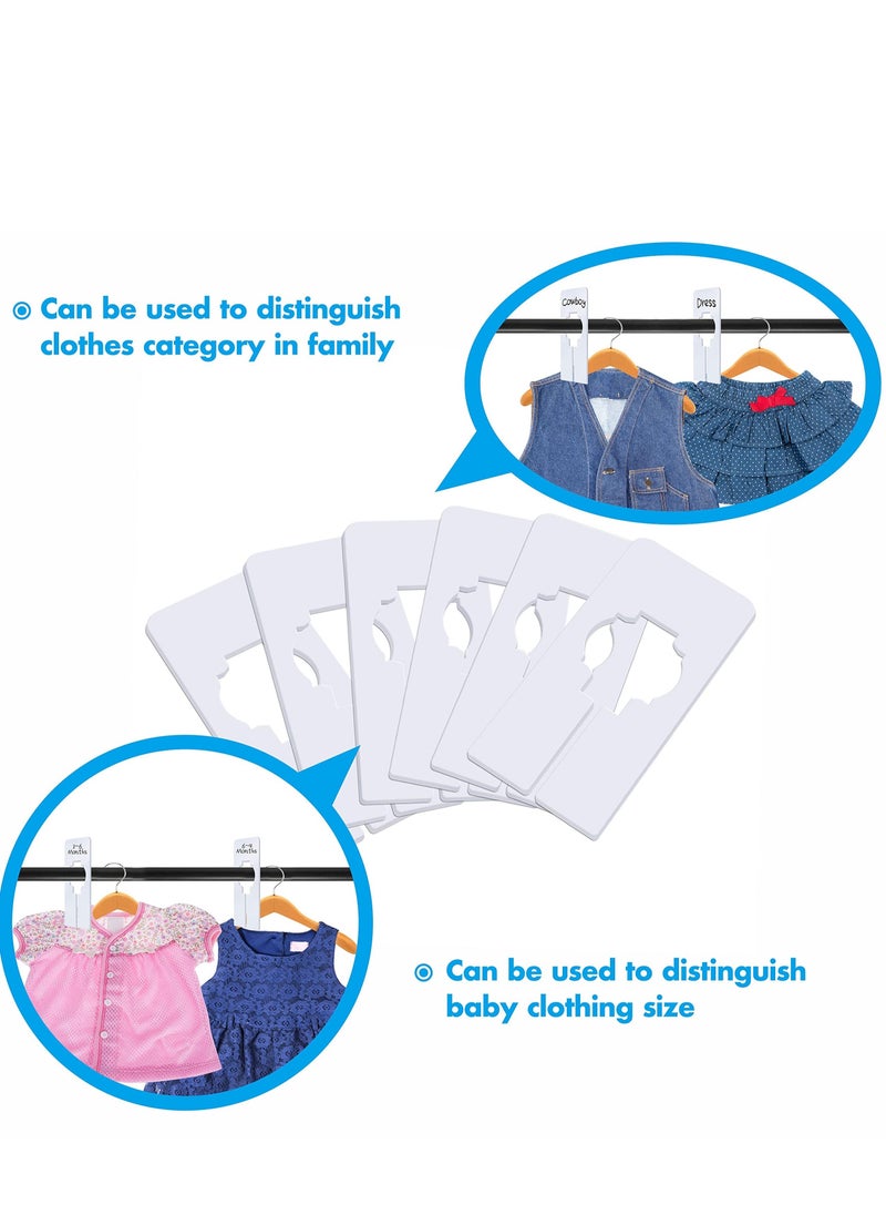 Generic 24 Pack 1 Wardrobe Partition Board White Rectangular Clothing Hanger Dividers With A Bonus Marker Writable u0026 Reusable For Sorting Clothes Size Color  - Image 5