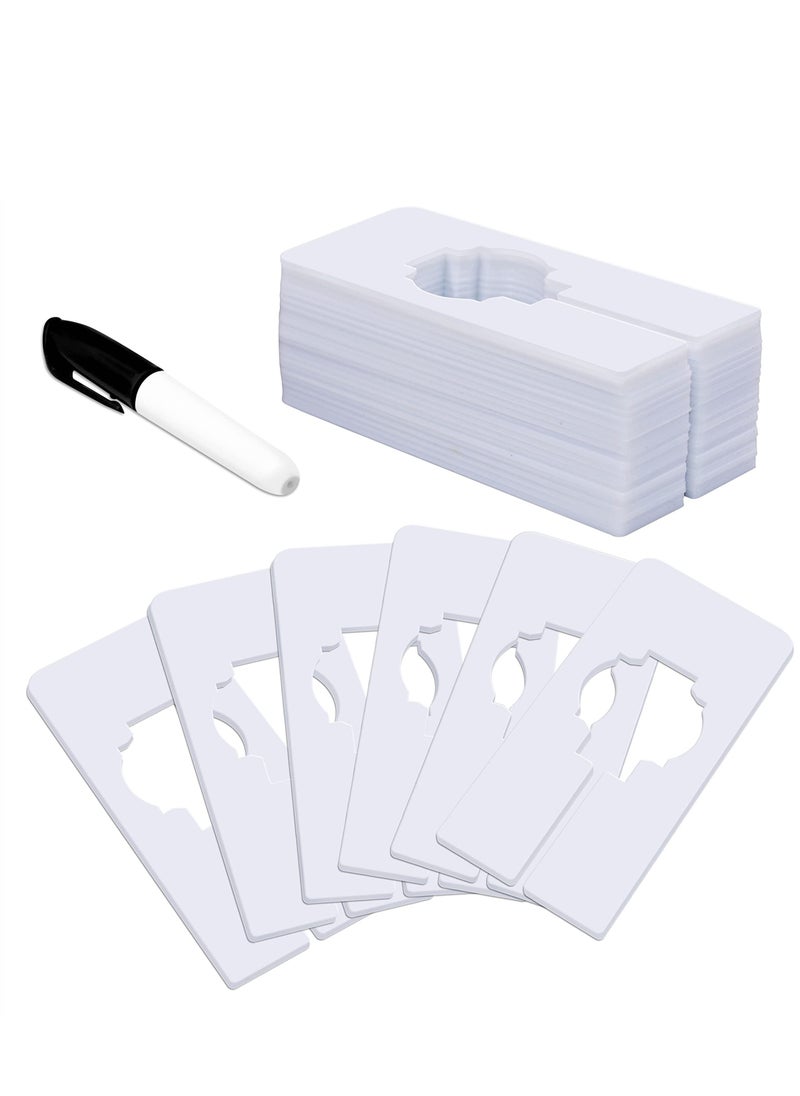 Generic 24 Pack 1 Wardrobe Partition Board White Rectangular Clothing Hanger Dividers With A Bonus Marker Writable u0026 Reusable For Sorting Clothes Size Color  - Image 1