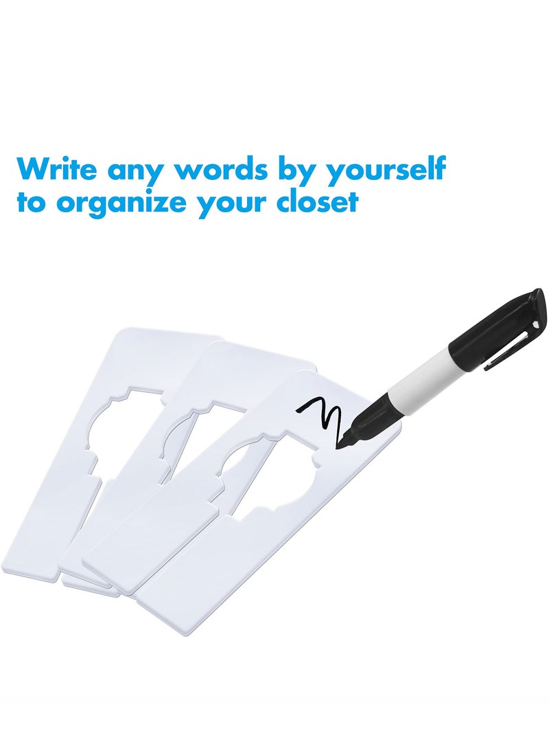 Generic 24 Pack 1 Wardrobe Partition Board White Rectangular Clothing Hanger Dividers With A Bonus Marker Writable u0026 Reusable For Sorting Clothes Size Color  - Image 3