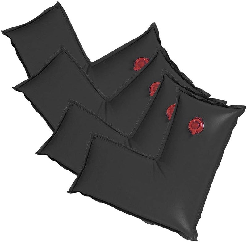 Robelle 2 ft. Corner 4-Pack Heavy Duty Black Pool Cover Weights, .33 MM Thick Vinyl, Pool Water Bags, Water Tubes - Image 1