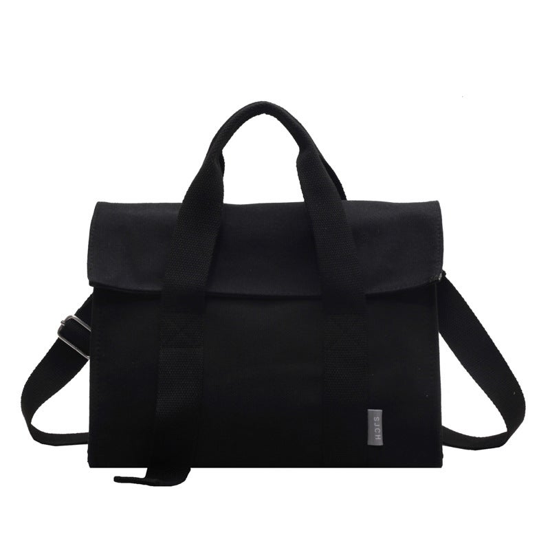 Large Capacity Canvas Tote Bag For Women 2024 Trendy Versatile Floral Wide Strap Handbag Commuter Crossbody Bag New Fashion Item
