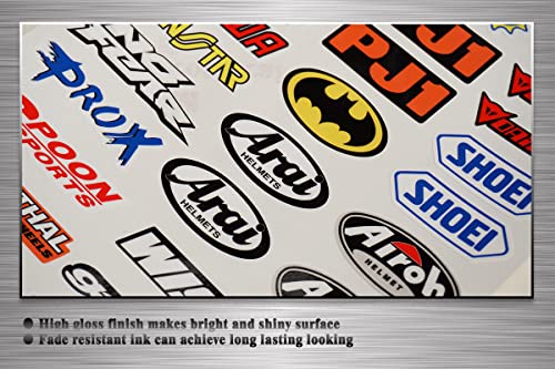 Kungfu Graphics Micro Sponsor Logo Racing Sticker Sheet Universal (7.2X 10.2 inch), White, MSS (7) - Image 3