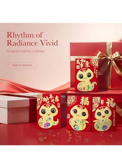erorex 36Pcs Red Envelopes 2025 Chinese New Year Chinese Red Packets For Money 2025 Snake Lunar New Year Lucky Money Envelope For Spring Festival Wedding Birthday 6 Bronzing Designs Gold Purple Snake  - Image 5