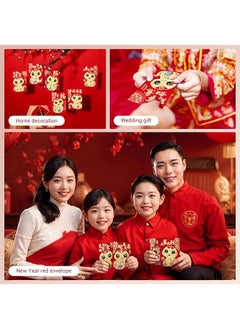 erorex 36Pcs Red Envelopes 2025 Chinese New Year Chinese Red Packets For Money 2025 Snake Lunar New Year Lucky Money Envelope For Spring Festival Wedding Birthday 6 Bronzing Designs Gold Purple Snake  - Image 2