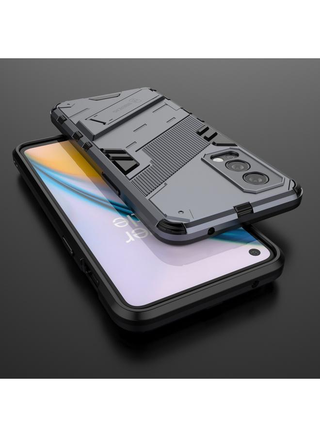 S-TOP Case For OnePlus Nord 2 5G Punk Armor 2 in 1 PC + TPU Shockproof Case with Invisible Holder - Image 5