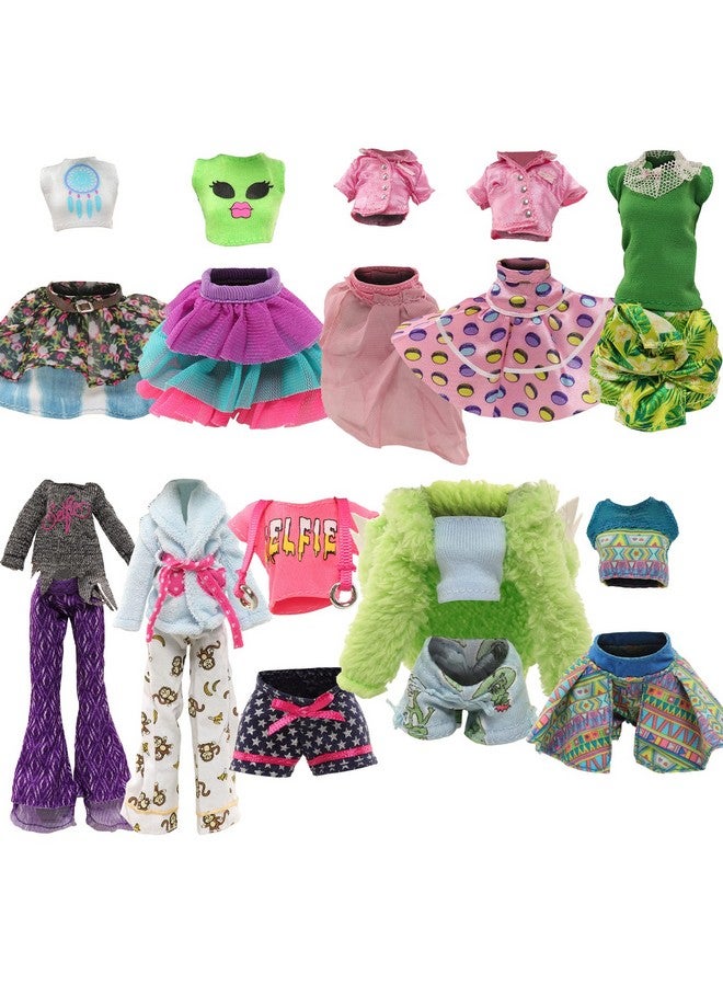 باروا 10 مجموعات من ملابس الدمى لدمية Monster Girl مقاس 11 بوصة، ملابس عصرية، قمصان وسراويل غير رسمية - Image 2