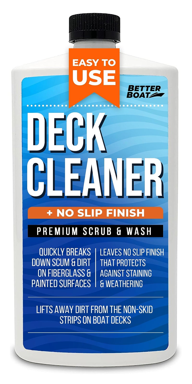 Better Boat Boat Non-Skid Deck Cleaner, Marine-Grade, 32oz, for Fiberglass, Aluminum, Plastic, Vinyl, Composite Floors & Hulls, Wash Soap & Sealant Cleaning Supplies - Image 1