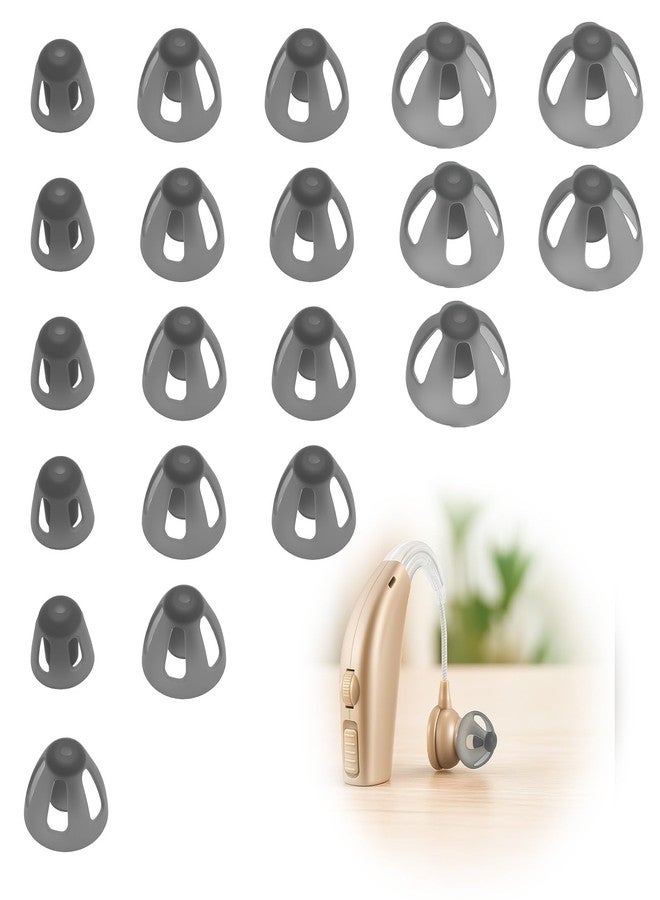 YUEWEESER 20 قطعة من أطراف سماعات الأذن المفتوحة، قطع بديلة لسماعات Resound ENYA و LiNX2 و Linx3D و Linx Quattro، طقم أطراف أذن مفتوحة مريحة (3 أحجام، صغير/متوسط/كبير) - Image 1