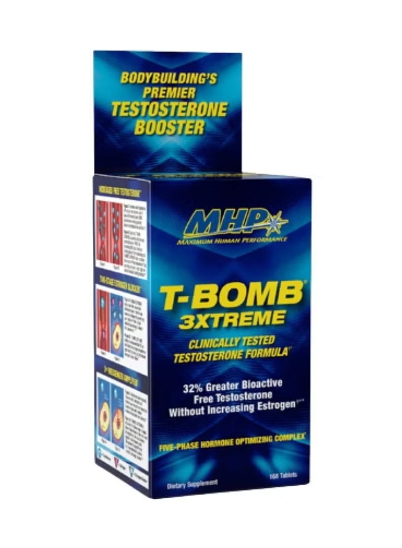 MHP T-Bomb 3xtreme Clinical Strength 168 Tablets Tesyosterone formula - Image 1