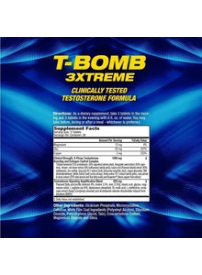 MHP T-Bomb 3xtreme Clinical Strength 168 Tablets Tesyosterone formula - Image 2