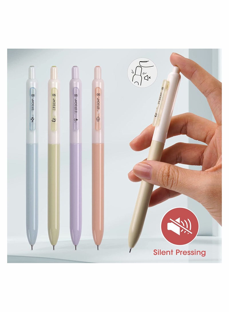 SYOSI 0.5mm Retractable Gel Pens, SYOSI Quick Dry Ink Pens, Silent Extra Fine Needle Point Smooth Writing Pen Set, No Smear Black Ink Click Pen for Journaling, Drawing, Doodling, and Notetaking - Image 3