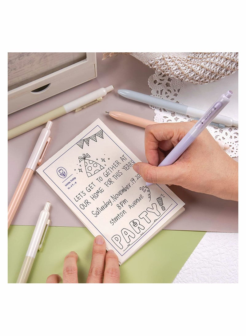 SYOSI 0.5mm Retractable Gel Pens, SYOSI Quick Dry Ink Pens, Silent Extra Fine Needle Point Smooth Writing Pen Set, No Smear Black Ink Click Pen for Journaling, Drawing, Doodling, and Notetaking - Image 4