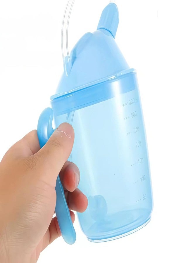 UKYCEORA Leak-proof Straw Cup, Suitable for the Elderly, Bedridden Patients, Disabled/Dysphagia People (Blue) - Image 1