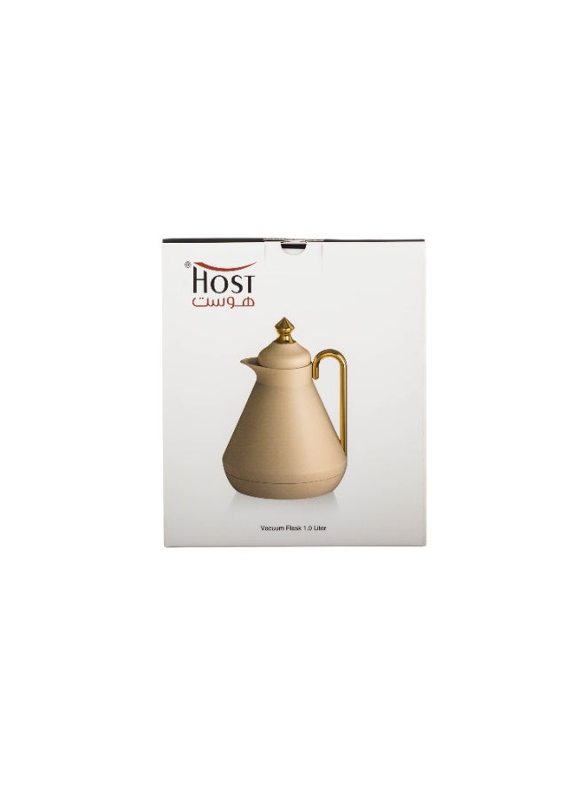 Host 🍵✨HOST Luxury Tea Thermos in elegant beige with a shiny silver handle – 1 liter capacity for sophisticated hospitality - Image 5