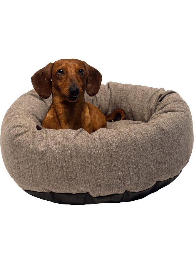 Danish Design Allsorts Premium Aberdeen Grey Dog/Puppy Removable Cushion Donut Bed - Medium - Image 1