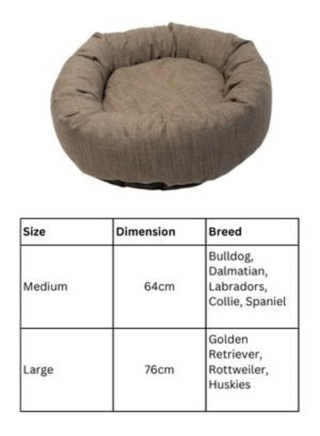 Danish Design Allsorts Premium Aberdeen Grey Dog/Puppy Removable Cushion Donut Bed - Medium - Image 3