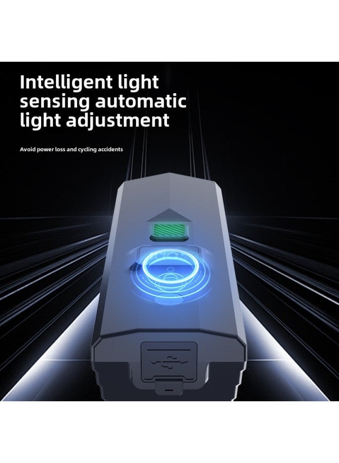 Loquat Led Bicycle Light Anti-glare Night Riding Strong Light Long-range Headlight Mountain Road Car Equipment Accessories Riding Light-color:B1 Silver Aluminum Alloy (2500ma) - Image 5