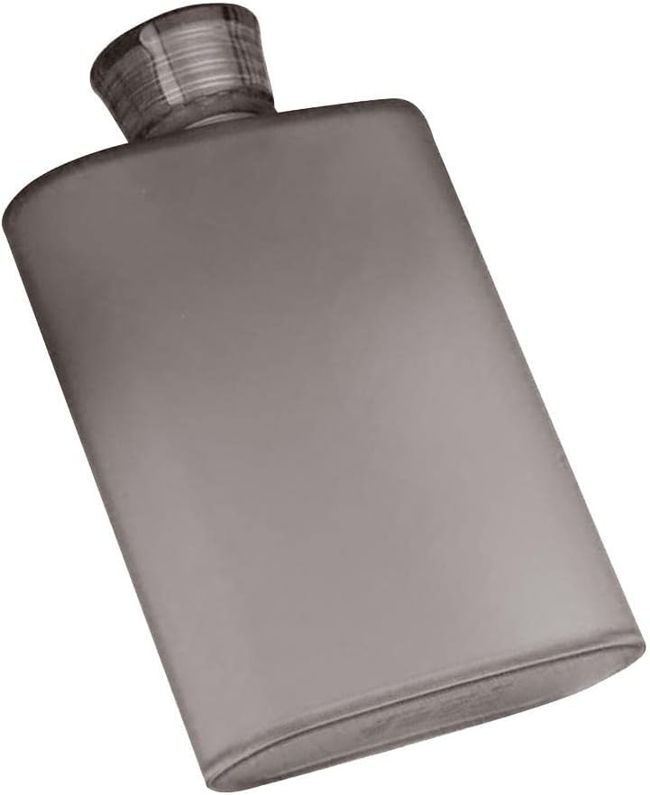 klarako Portable Stylish Flat BPA Free Drink Bottle/Water Bottle, Notebook Design Sports Drinking Bottle, Gray, 16x10.1cm - Image 1