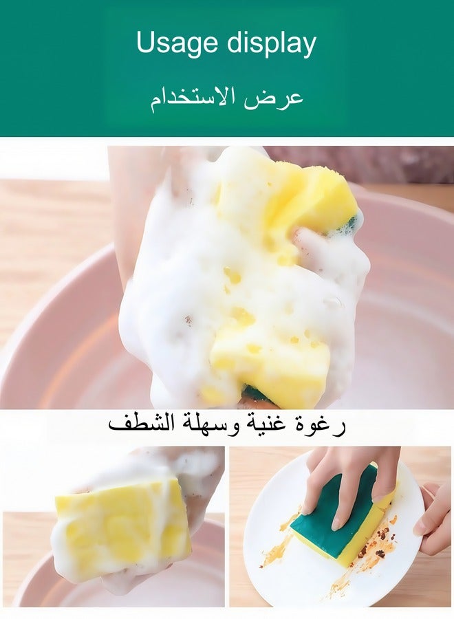 SY SELECT Premium Kitchen Cleaning Sponges - 10pcs Double-Sided Multi-Purpose Sponges, Highly Absorbent, Effectively Removes Grease and Rust from Dishes  - Image 3