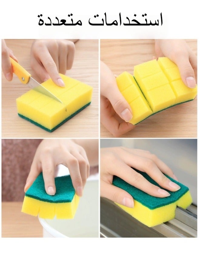 SY SELECT Premium Kitchen Cleaning Sponges - 10pcs Double-Sided Multi-Purpose Sponges, Highly Absorbent, Effectively Removes Grease and Rust from Dishes  - Image 4