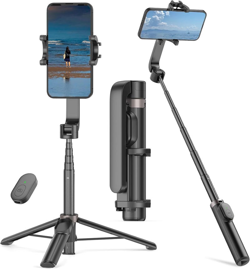 TONEOF Mini Selfie Stick Tripod, Cellphone Tripod Stand with Remote, Phone Tripod Stand Portable for Group Selfie/Live Streaming/Video Recording Compatible with All Smartphone - Image 1