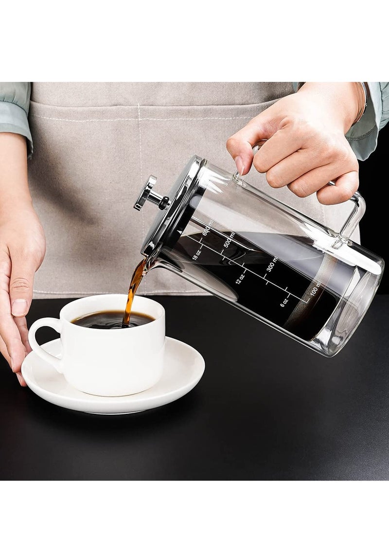 BLACKSTONE - French Press Coffee Press Coffee Maker Double Wall Glass with Filter 350ML - Image 1