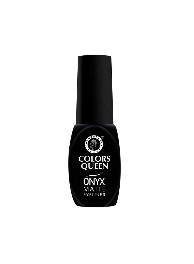 Onyx Matte Eyeliner - Black 4Ml | Intense Mate Finish, Fine Tip For Precise Smooth Application, Quick Drying Liquid Eyeliner | Long Lasting, Waterproof, Fade Proof & Smudge Proof Eyeliner