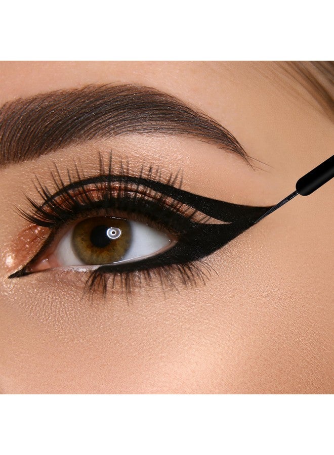 Onyx Matte Eyeliner - Black 4Ml | Intense Mate Finish, Fine Tip For Precise Smooth Application, Quick Drying Liquid Eyeliner | Long Lasting, Waterproof, Fade Proof & Smudge Proof Eyeliner