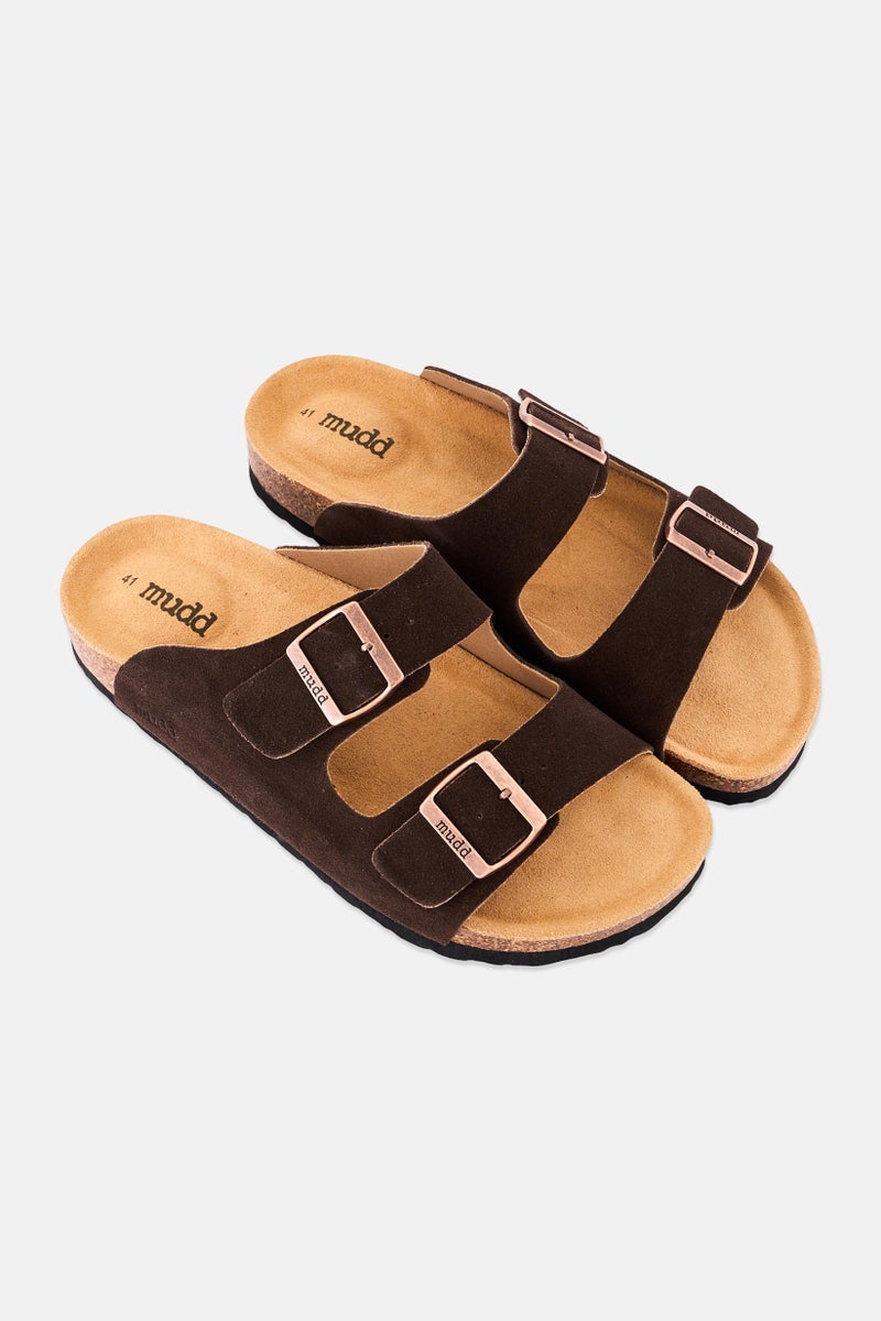 Mudd Men Slip On Cork Sandals, Dark Brown - Image 2