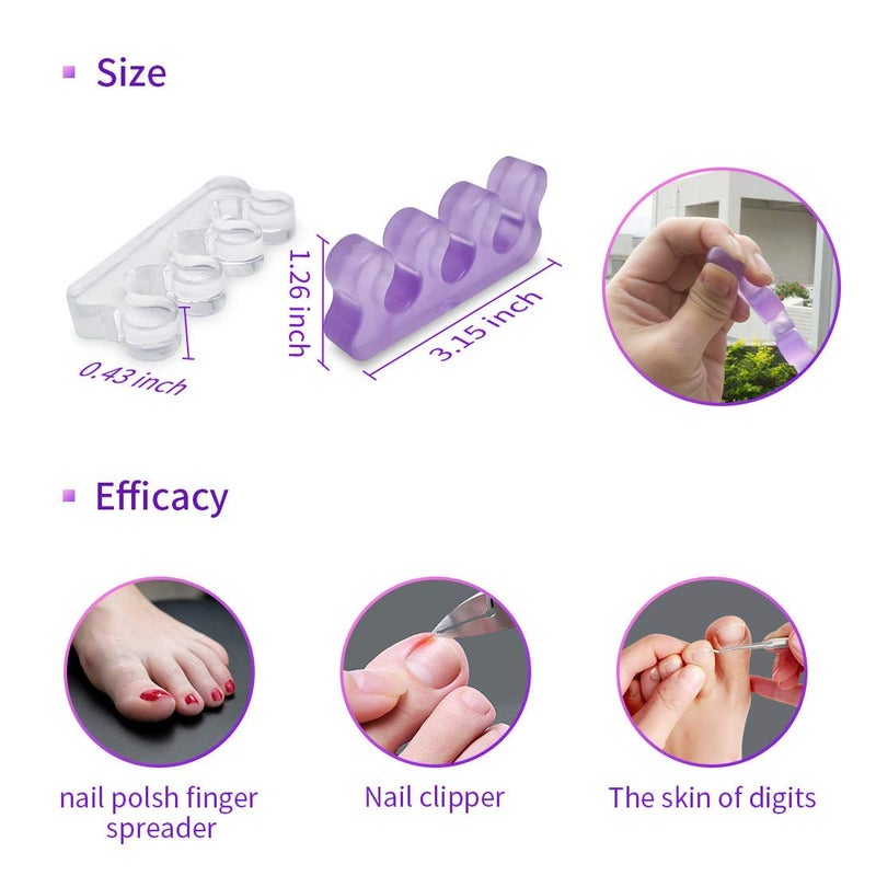 SUNFATT Toe Separators for Pedicure,Toe Spacer,Toe Separators use for Separation of Toenails or Nails,Washable and Reusable Pedicure Supplies. - Image 2