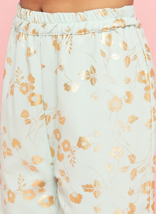 أيه كيه إس طقم بناتي من ثلاث قطع بلون أخضر بحري - Image 3