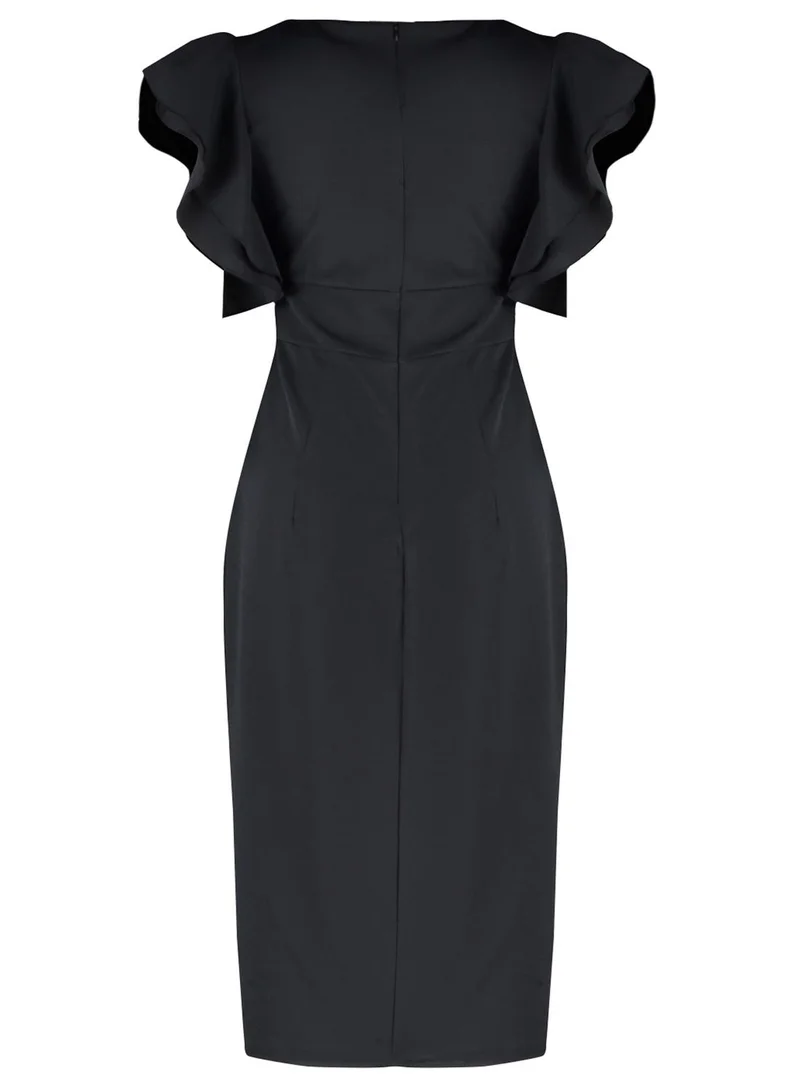 Trendyol Curve Ruffle Sleeve Sheath Dress