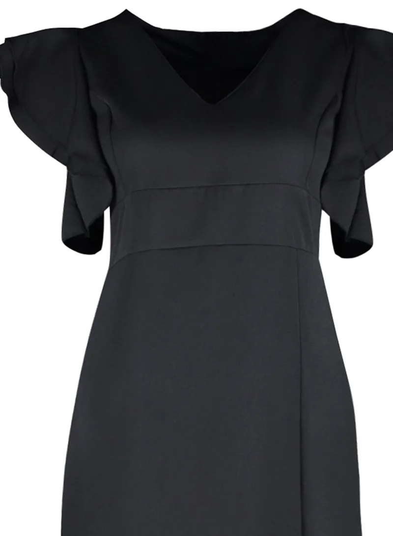 Trendyol Curve Ruffle Sleeve Sheath Dress