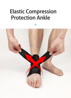 Ant Ankle Brace Stretchy Compression Sleeve with Adjustable Compression Straps, Ankle Wrap Support Sports Bandage, Breathable Comfortable Ankle Support Brace for Sprains Eases Swelling  - Image 3