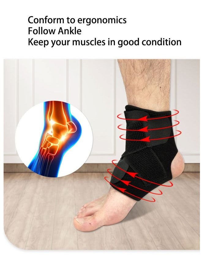 Ant Ankle Brace Stretchy Compression Sleeve with Adjustable Compression Straps, Ankle Wrap Support Sports Bandage, Breathable Comfortable Ankle Support Brace for Sprains Eases Swelling  - Image 4