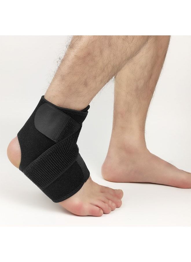 Ankle Brace Stretchy Compression Sleeve with Adjustable Compression Straps, Ankle Wrap Support Sports Bandage, Breathable Comfortable Ankle Support Brace for Sprains Eases Swelling