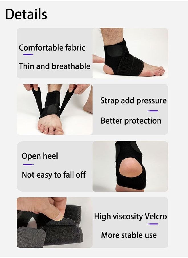 Ant Ankle Brace Stretchy Compression Sleeve with Adjustable Compression Straps, Ankle Wrap Support Sports Bandage, Breathable Comfortable Ankle Support Brace for Sprains Eases Swelling  - Image 5