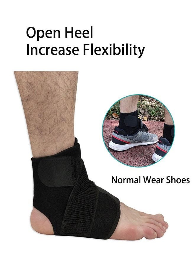 Ant Ankle Brace Stretchy Compression Sleeve with Adjustable Compression Straps, Ankle Wrap Support Sports Bandage, Breathable Comfortable Ankle Support Brace for Sprains Eases Swelling  - Image 2