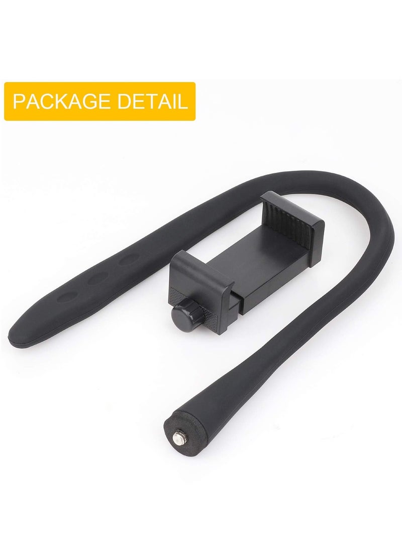 Y&D Portable Flexible Cell Phone Holder Stand for Treadmill, Spin Bike, Bed, Car, Kitchen, Desk, Grocery Shopping Cart,Compatible with iPhone, Android, GoPro, DSLR, Action Camera(Black)  - Image 4