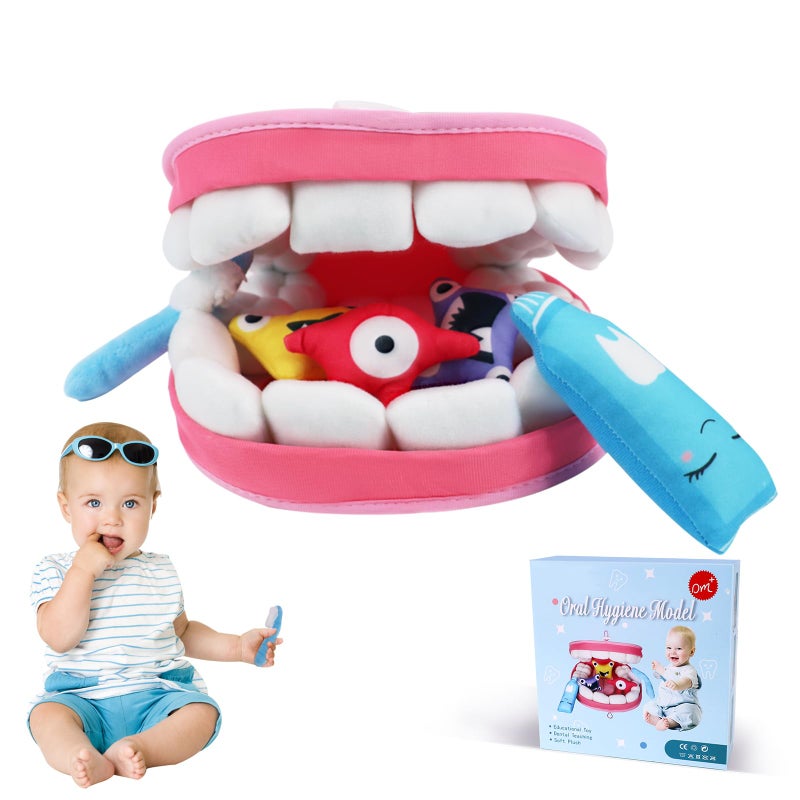 vocheer Educational Plush Toy, Preschool Montessori Educational Toys for Kids, Teaching Kid How to Protect Teeth and Learning What in Their Oral - Image 1