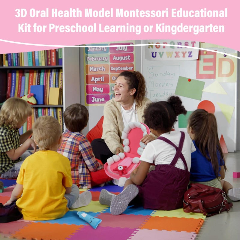vocheer Educational Plush Toy, Preschool Montessori Educational Toys for Kids, Teaching Kid How to Protect Teeth and Learning What in Their Oral - Image 3