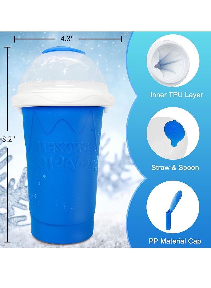 Phone Planet Slushie Maker Cup, Magic Quick Frozen Smoothies Cup, Reuseable Squeeze Cooling Cup with Lids & Straws, Homemade Milk Shake Ice Cream Maker - Image 5