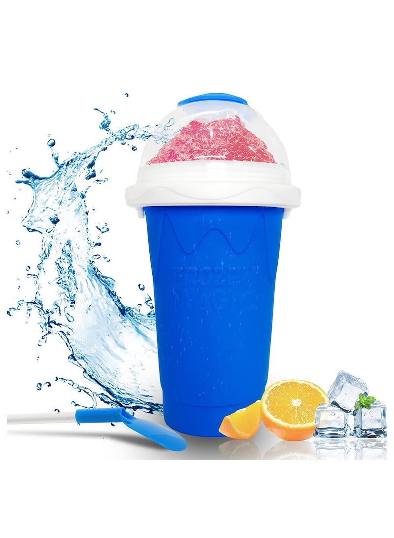 Phone Planet Slushie Maker Cup, Magic Quick Frozen Smoothies Cup, Reuseable Squeeze Cooling Cup with Lids & Straws, Homemade Milk Shake Ice Cream Maker - Image 1