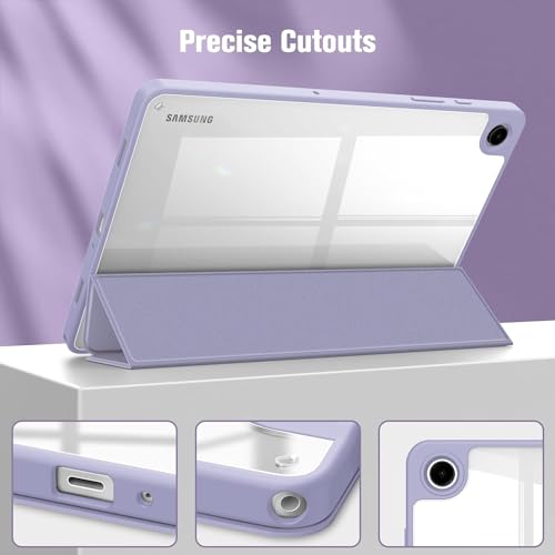 ProElite Cover for Samsung Galaxy Tab A9 Plus 11 inch Cover Case, Smart Flip Case Cover for Samsung Galaxy Tab A9+ 11 inch with S Pen Holder, Lavender [Transparent Back] - Image 4