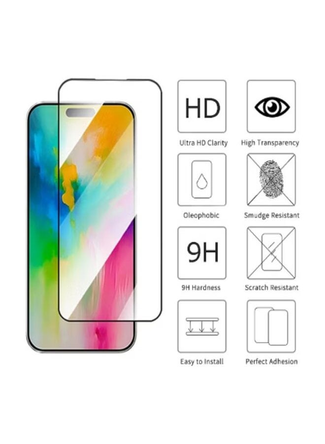 Matte iPhone 16 Pro Screen Protector, HD Screen Protector Film, 9H Tempered Glass Screen Protector, Easy Installation, Anti-Scratch Film Bubble Free - Image 2