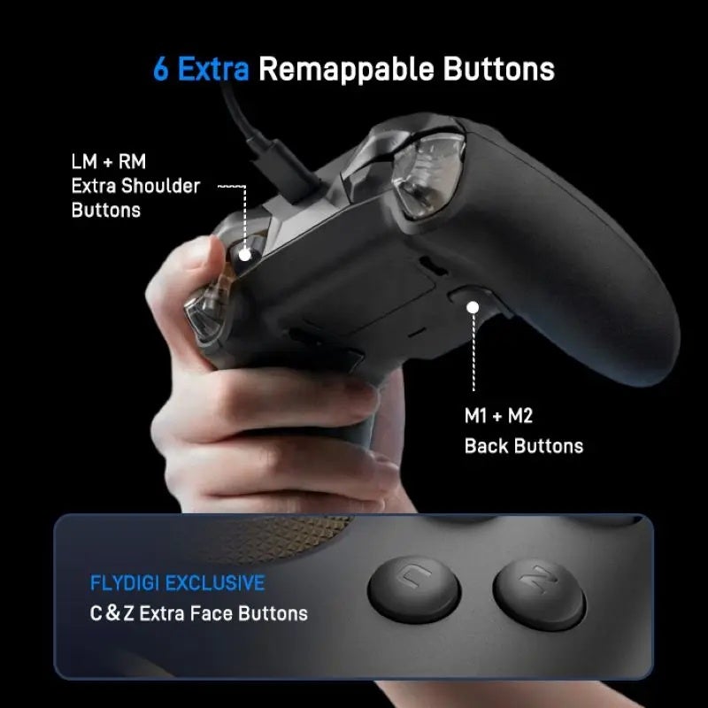Flydigi Vader 5S Wired Controller, Hall Effect Joysticks, Custom Vibration, RGB Light, for Xbox Series X|s, Xbox One, PC - Image 3