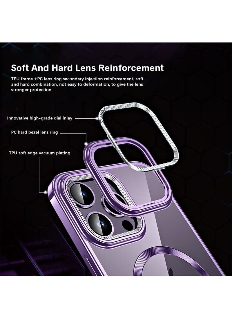 Color Fans - Slim Magnetic Clear Phone Case MagSafe Cover for iPhone 12 Pro Max 6.7 inch Purple - Image 1