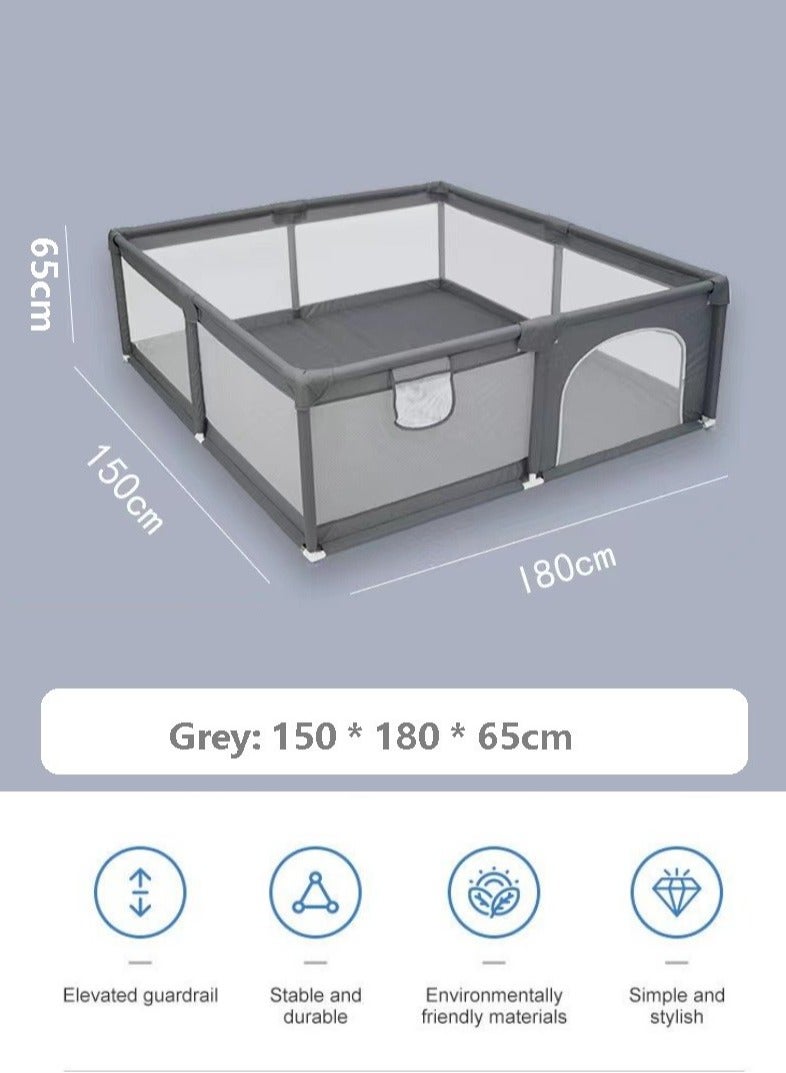 ريدمابليتيك 150x180x65 سم قابل للطي ومحمول وقوي وكبير جدًا لسلامة الأطفال مركز لعب - Image 1